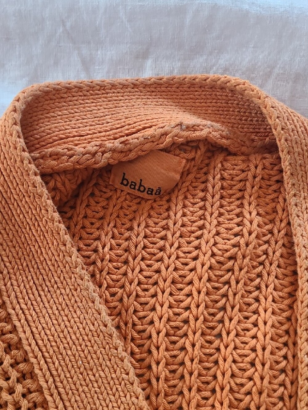 Babaa No 18 Cardigan One Size Apricot - Picture 2 of 6